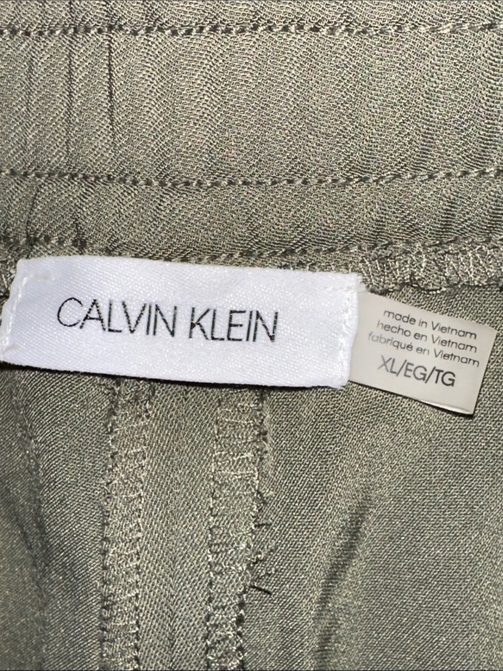 Olive Drawstring Men’s Pants - Picture 5 of 6